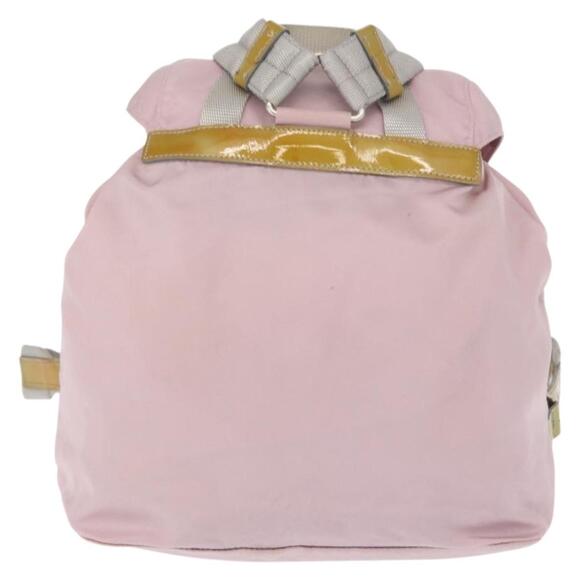 PRADA Backpack Nylon Pink Silver Auth 153366 main image 16